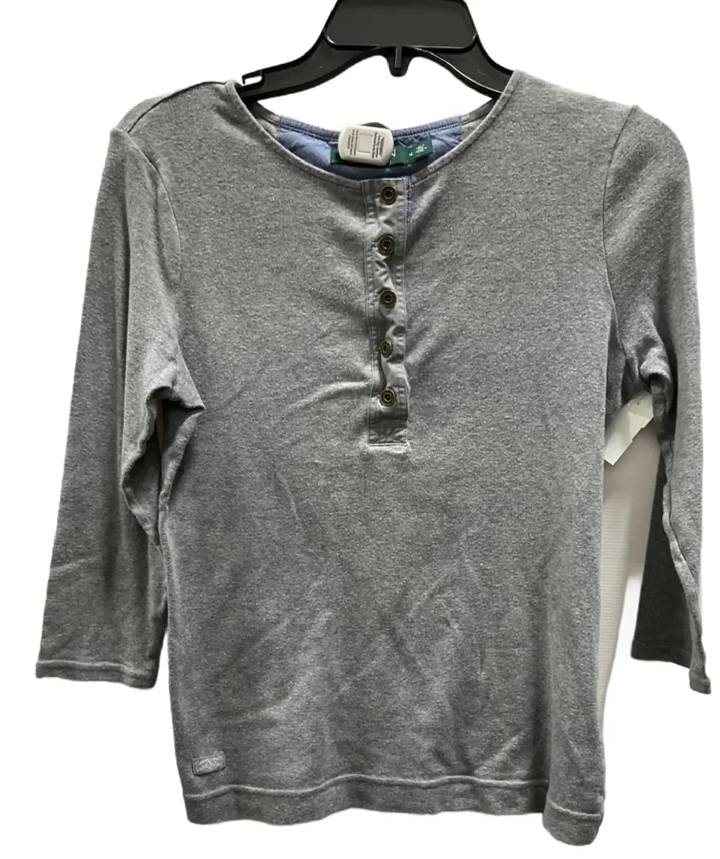 Top Long Sleeve By Lauren By Ralph Lauren In Grey, Size: M