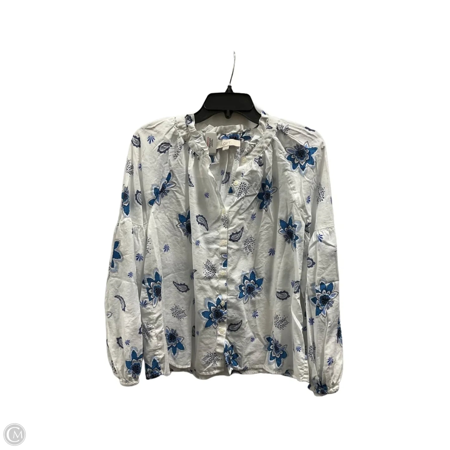 Top Long Sleeve By Loft In Floral Print, Size: M