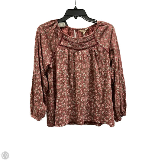 Top Long Sleeve By Lucky Brand In Mauve, Size: M