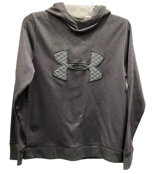 Athletic Sweatshirt Hoodie By Under Armour In Grey, Size: S