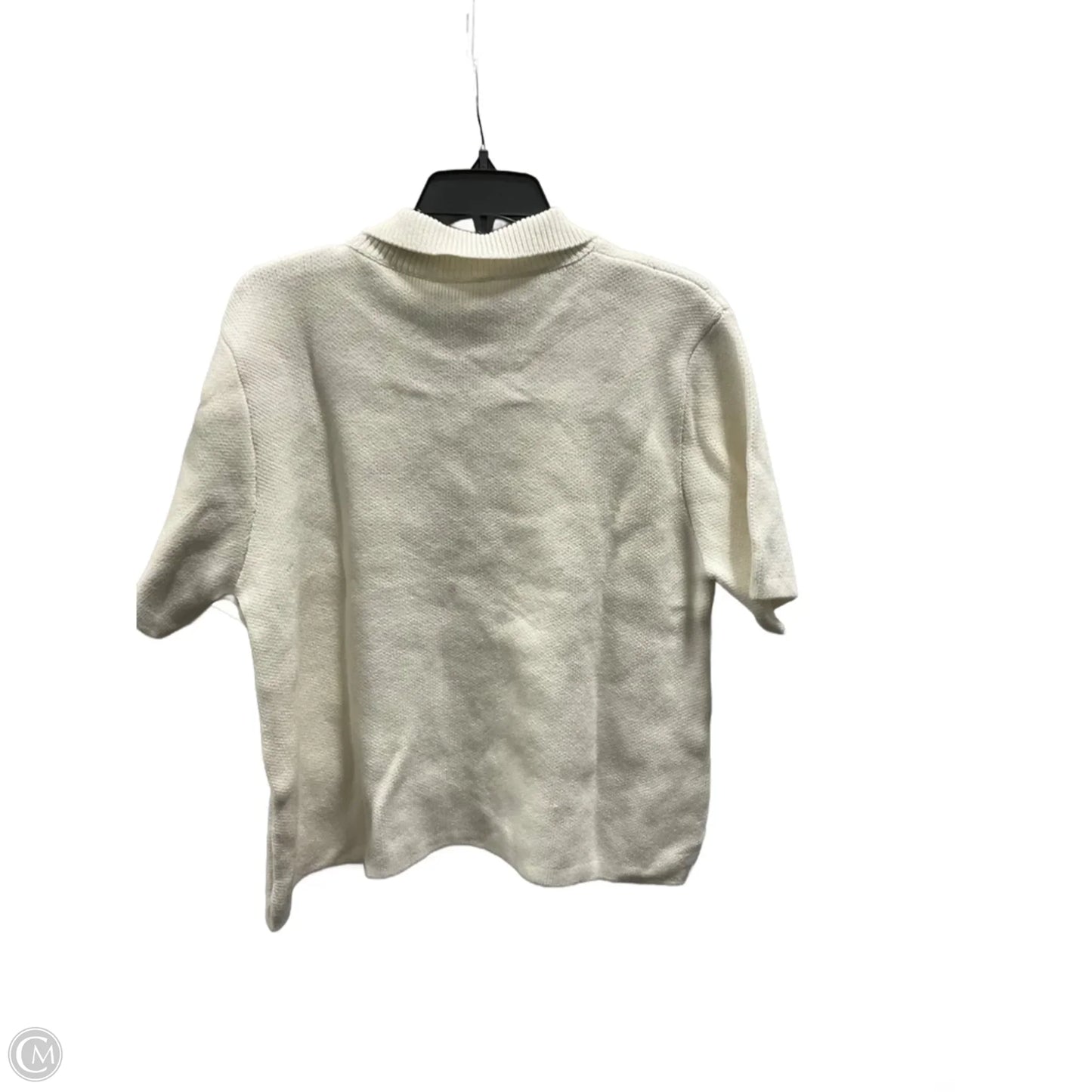 Top Short Sleeve By Zara In Cream, Size: Xl