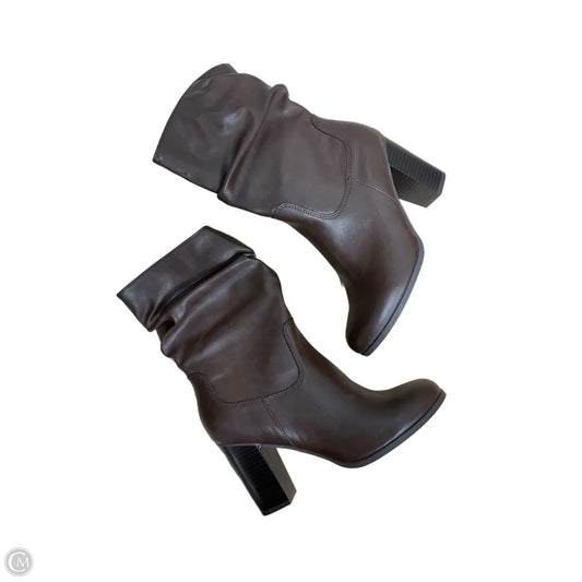 Boots Ankle Heels By Style And Company In Brown, Size: 8