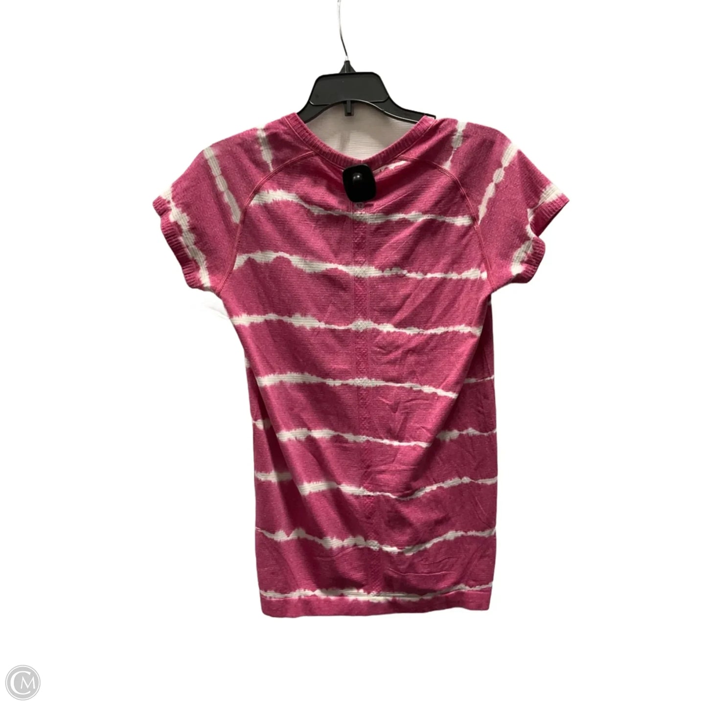 Athletic Top Short Sleeve By Lululemon In Pink, Size: 10