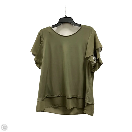 Top Short Sleeve By Calvin Klein In Green, Size: L