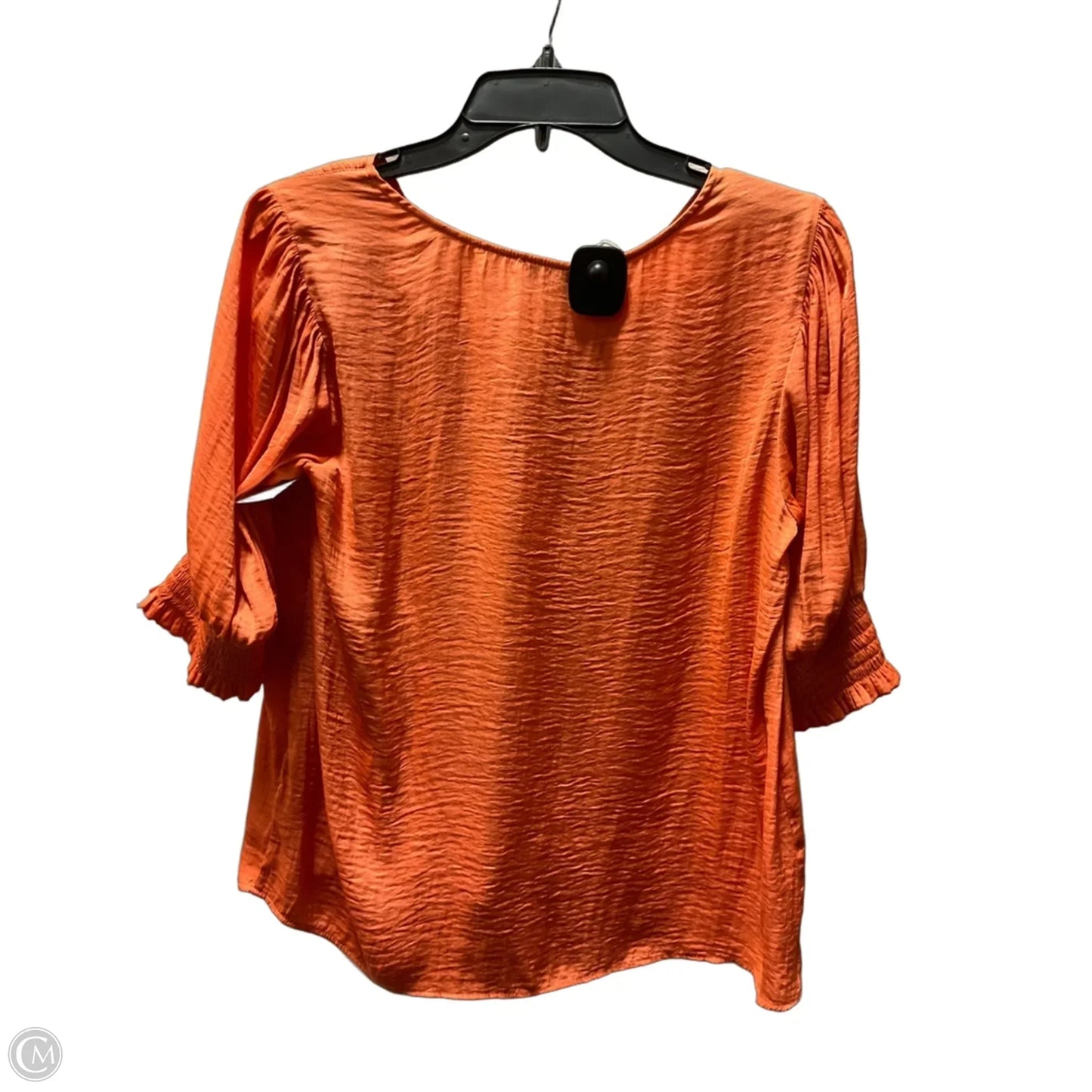 Top Short Sleeve By Maison Damelie In Orange, Size: L
