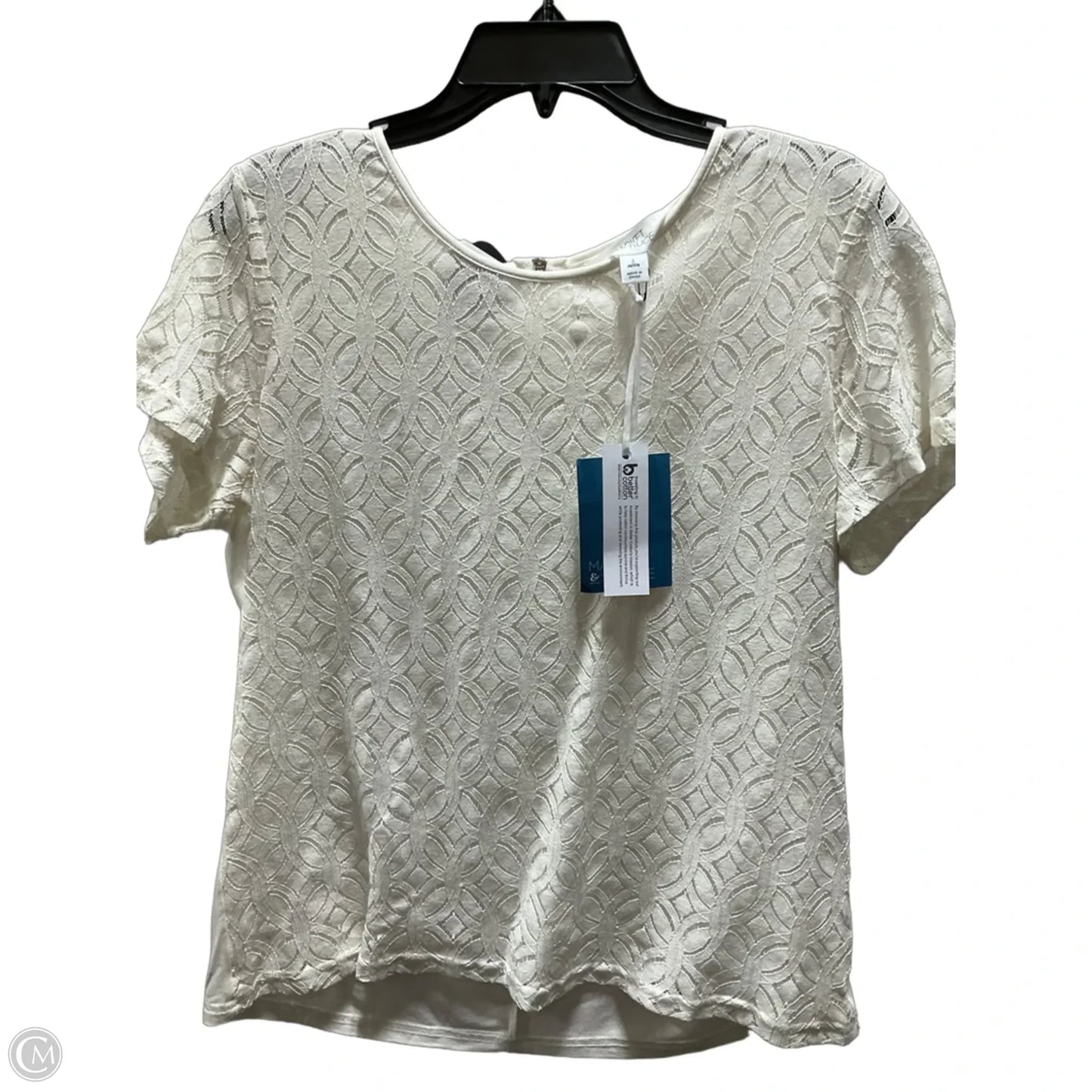 Top Short Sleeve By Market & Spruce In White, Size: L