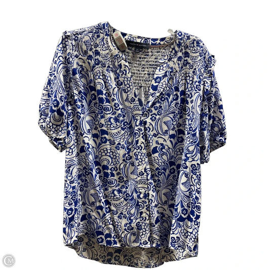 Top Short Sleeve By Tommy Hilfiger In Blue, Size: L