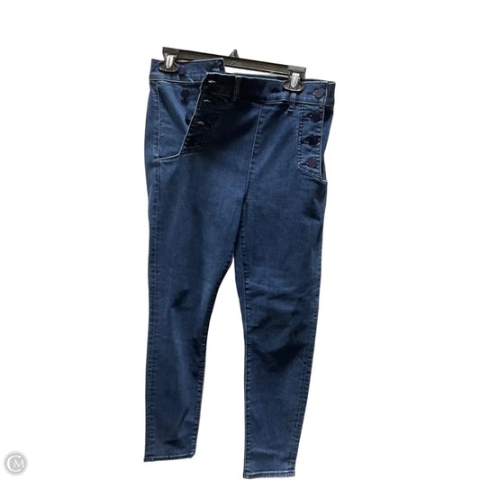 Jeans Skinny By Loft In Blue Denim, Size: 6