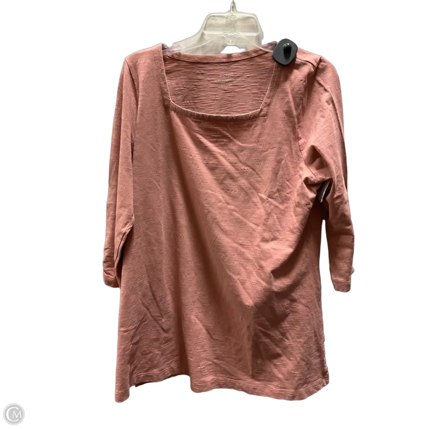 Top Long Sleeve By Pure Jill In Peach, Size: L