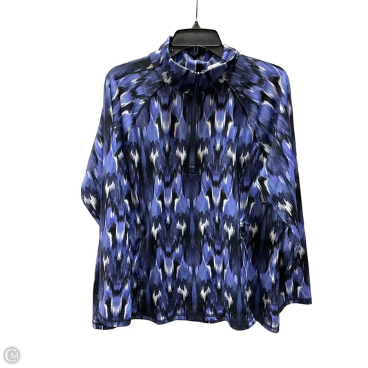 Athletic Top Long Sleeve Collar By Talbots In Blue, Size: Xl