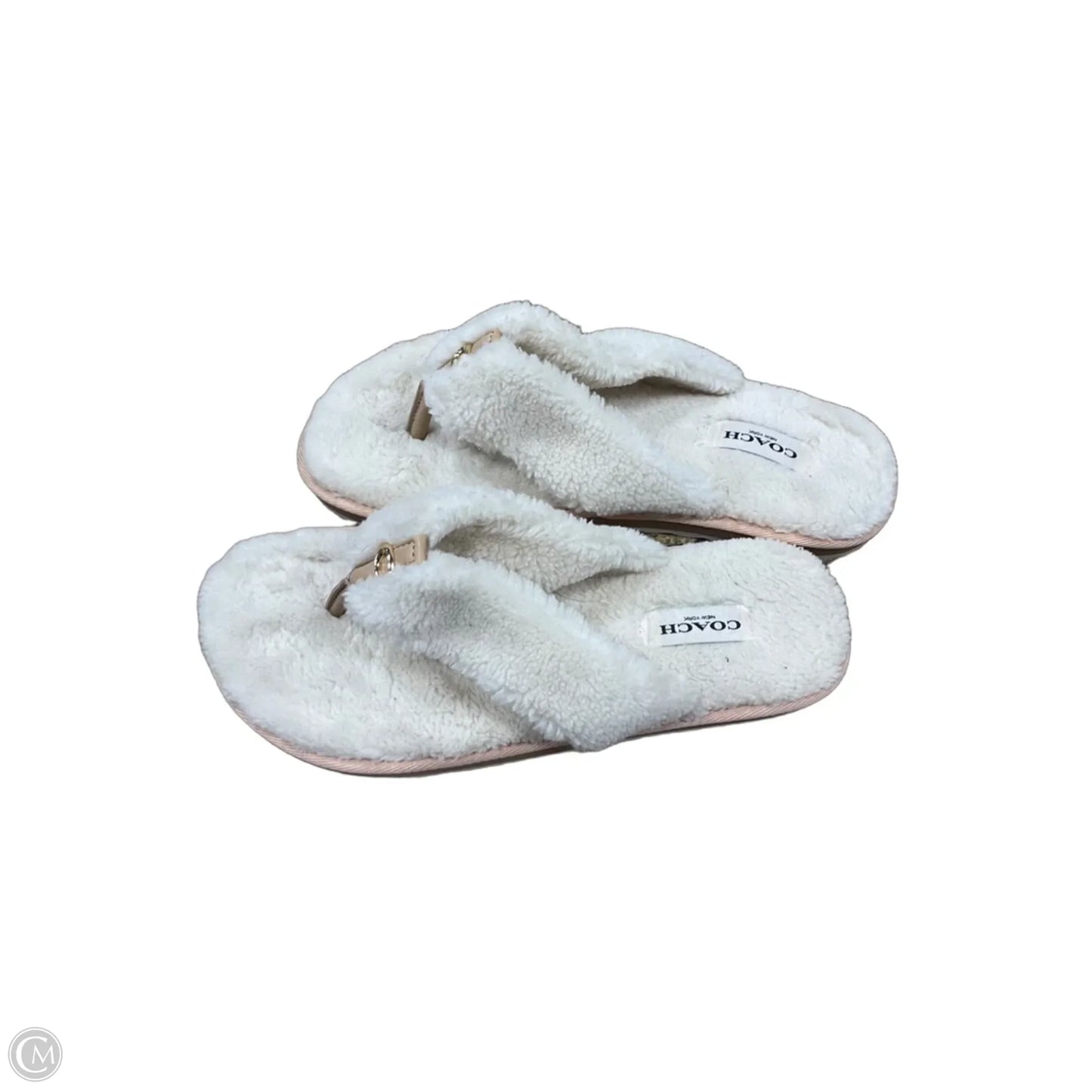 Sandals Designer By Coach In Cream, Size: 7