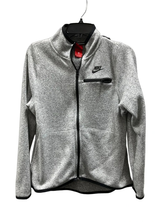 Athletic Jacket By Nike In Grey, Size: M