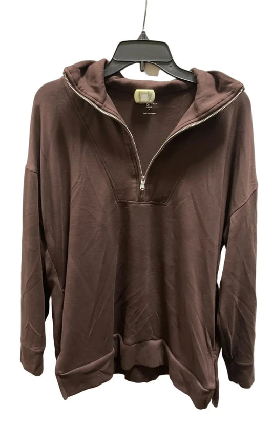 Athletic Top Long Sleeve Collar By Lou And Grey In Brown, Size: S