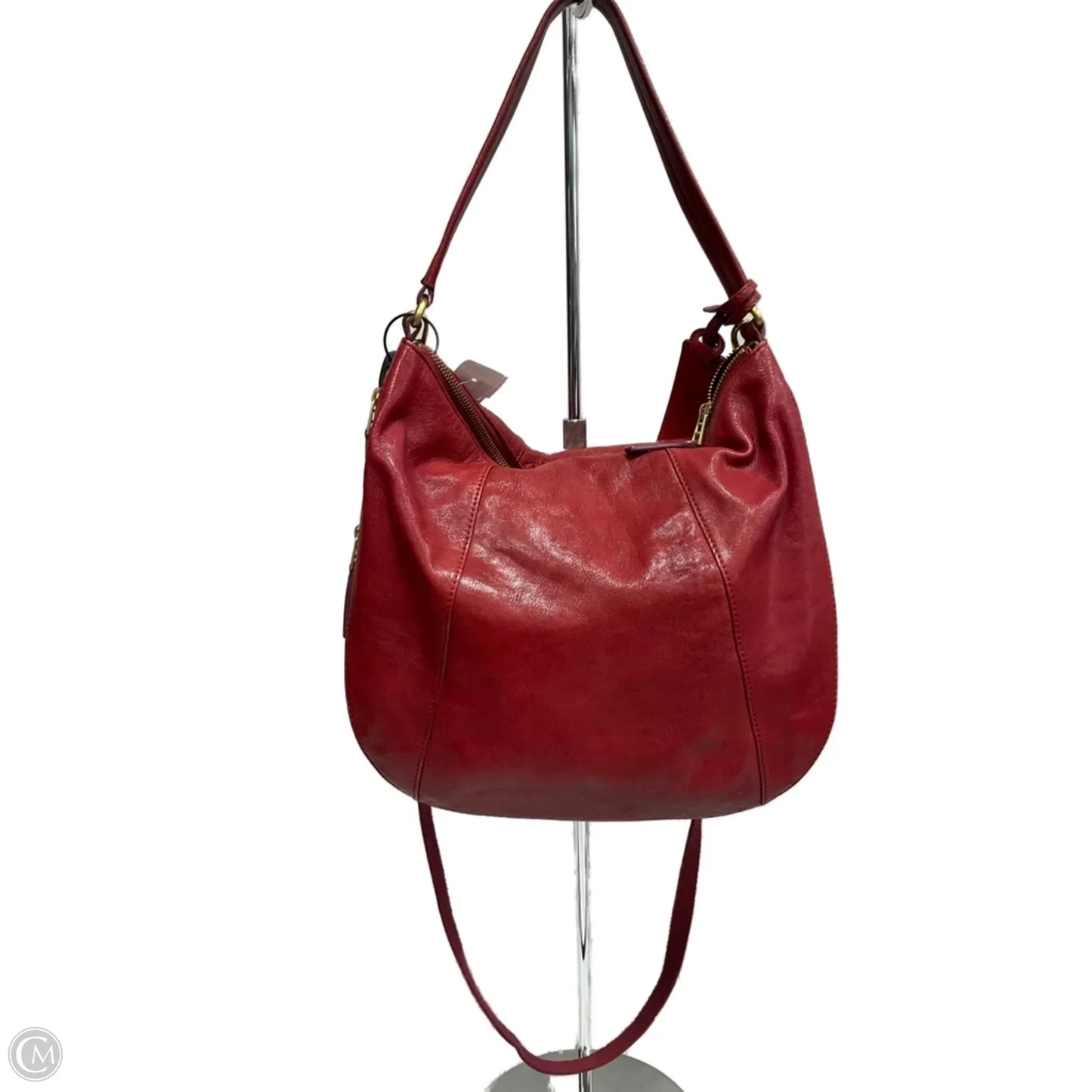 Crossbody Leather By Fossil, Size: Large