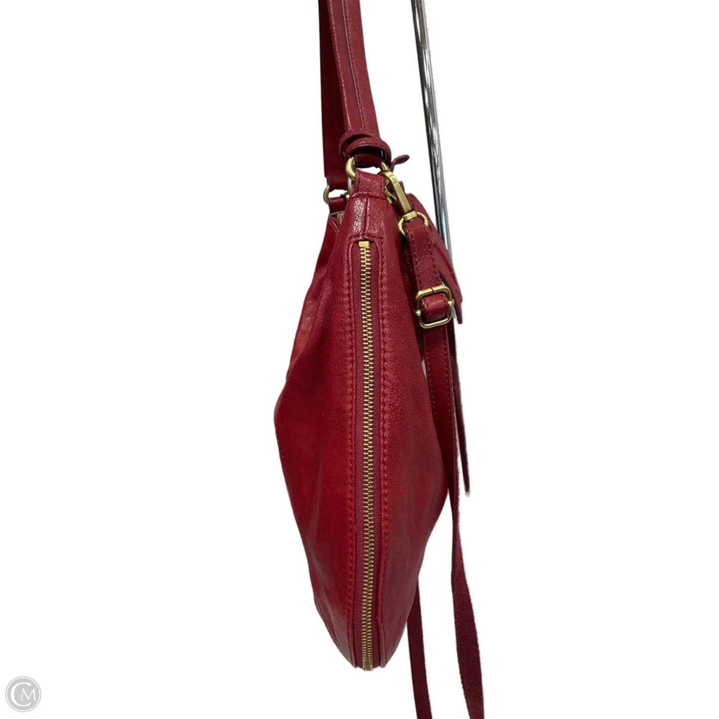 Crossbody Leather By Fossil, Size: Large