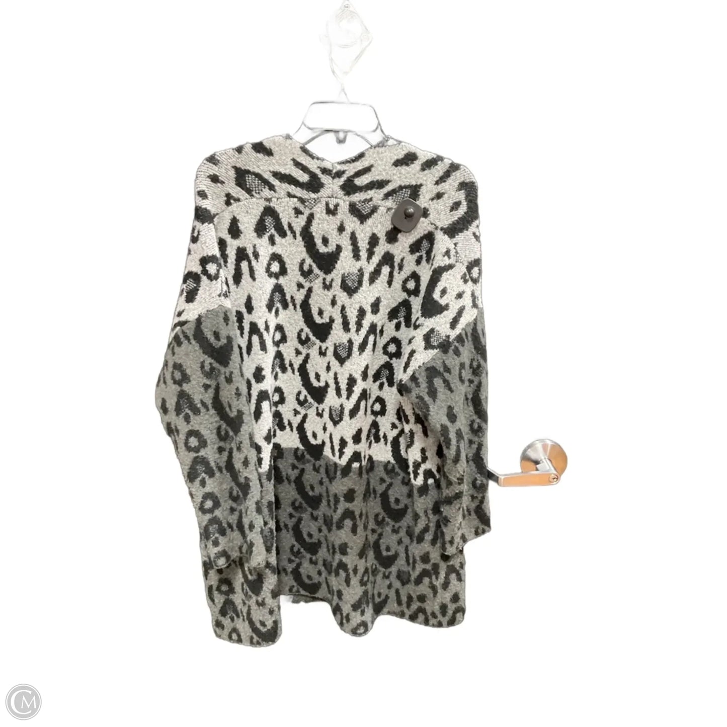 Cardigan By Chelsea And Theodore In Grey & Orange, Size: L