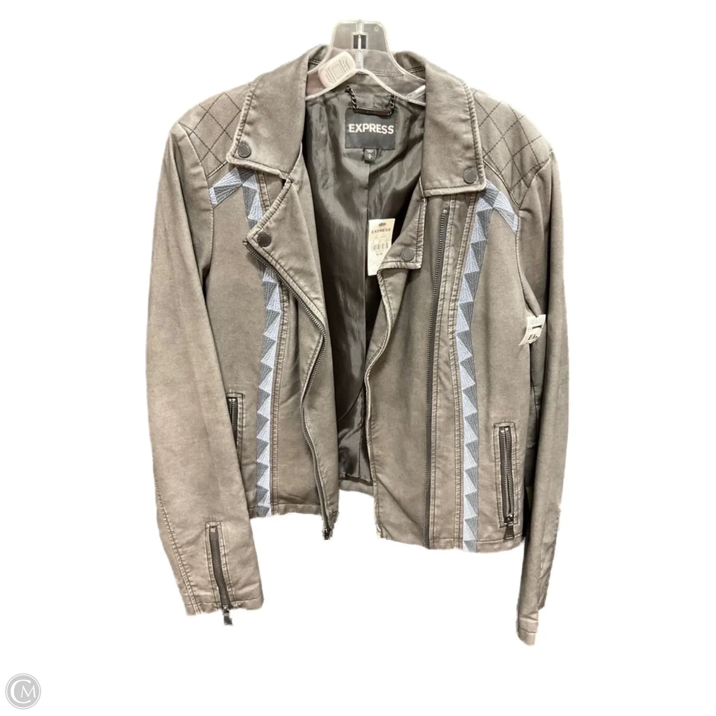 Jacket Other By Express In Grey, Size: M