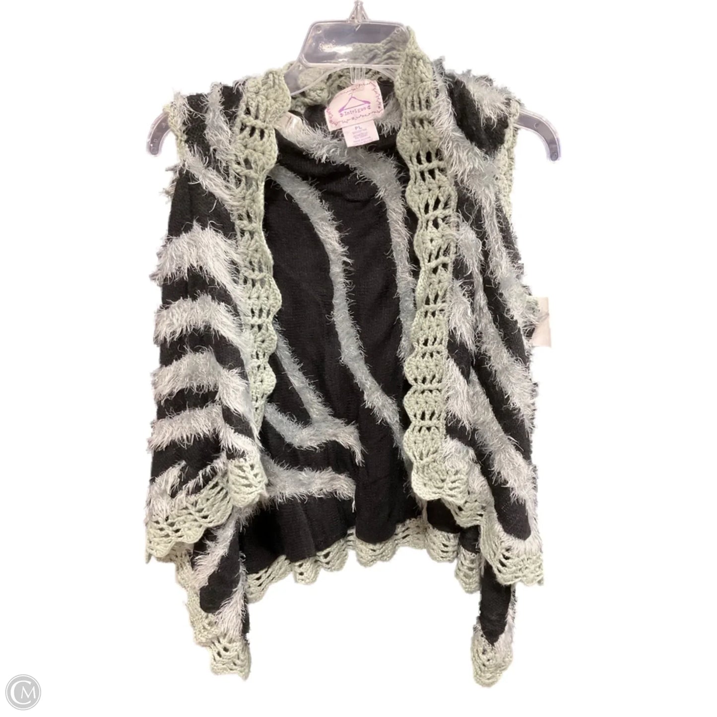 Vest Faux Fur & Sherpa By Intriguing Threads In Blue, Size: Lp