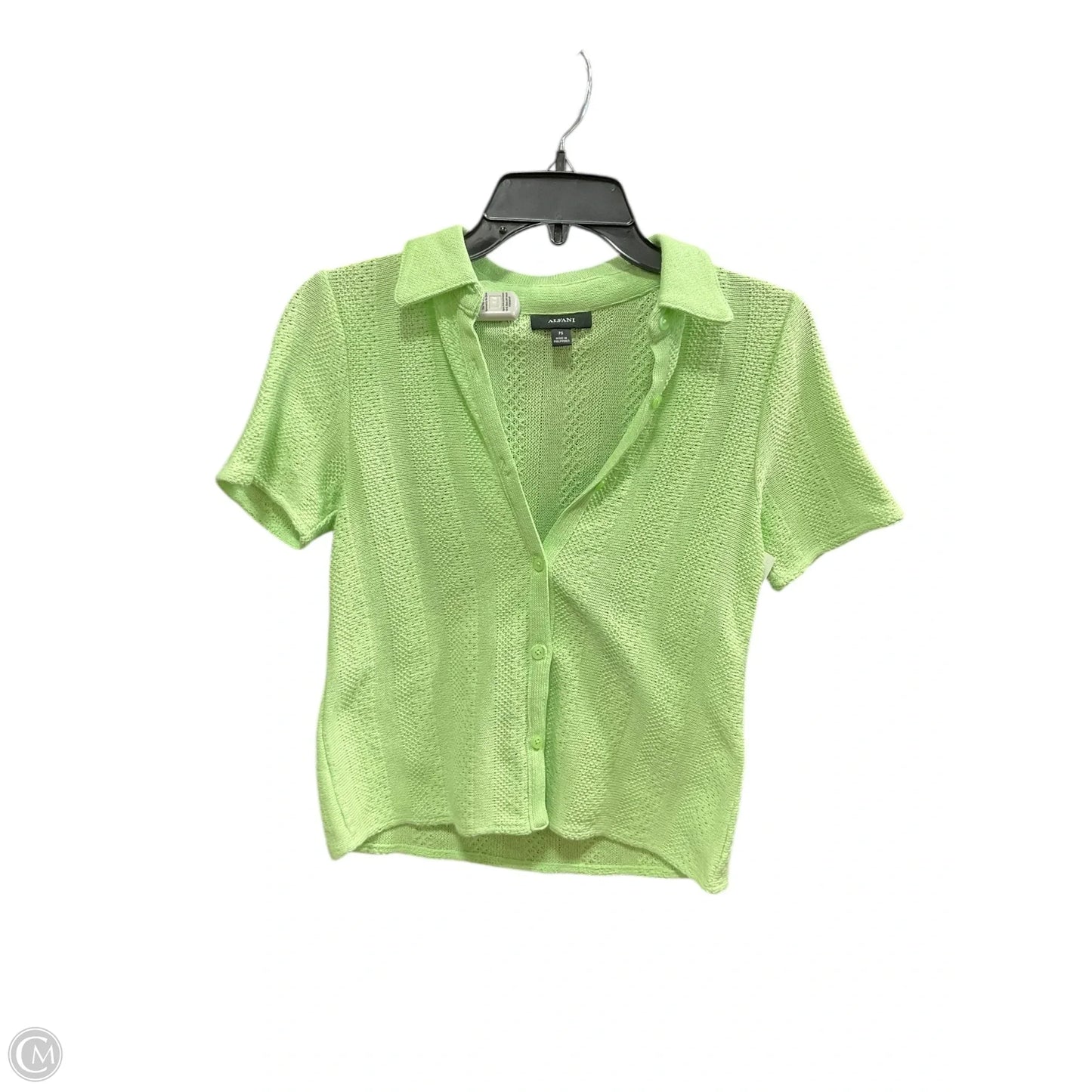Top Short Sleeve By Alfani In Green, Size: Sp