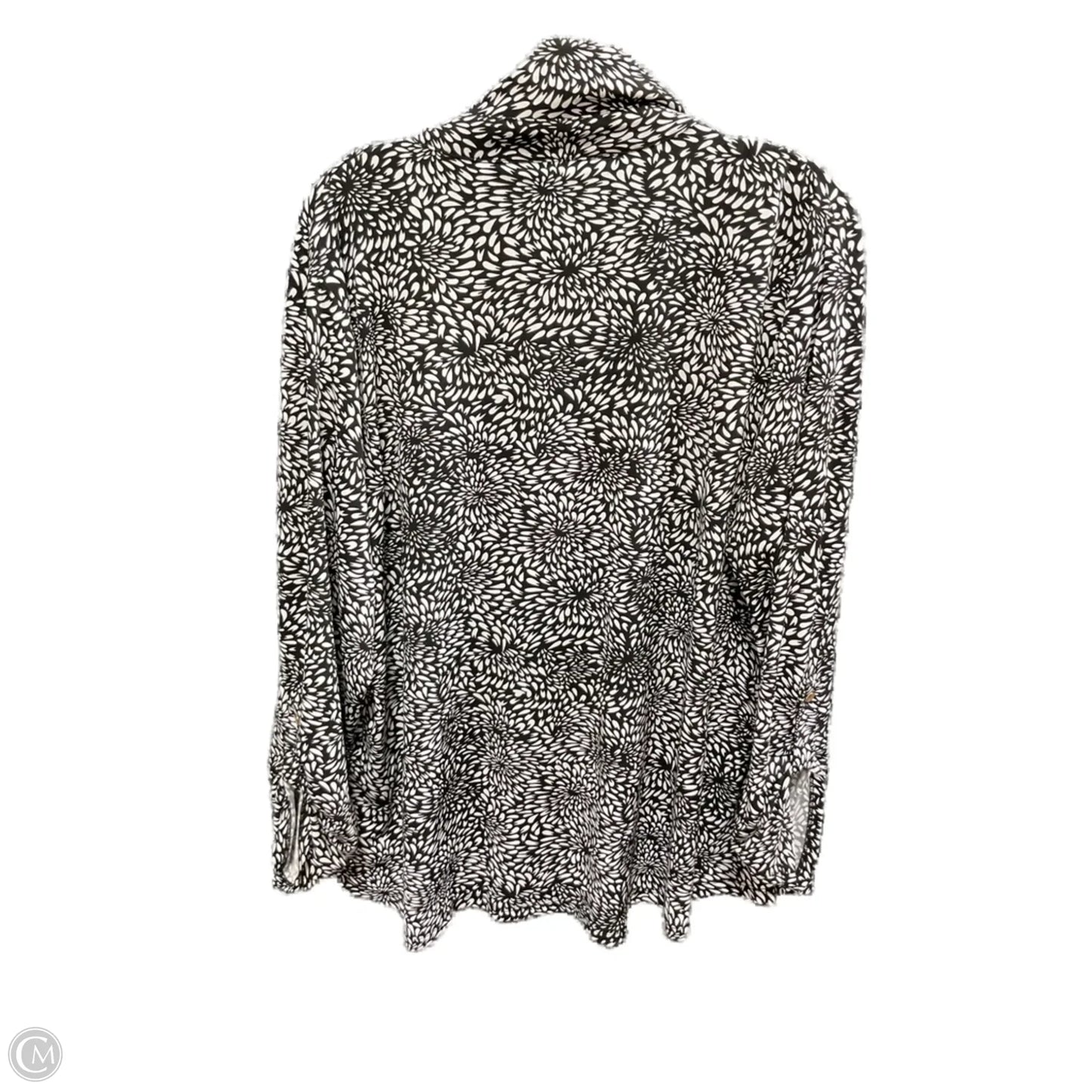 Top Long Sleeve By Tahari In Black & White, Size: 2x