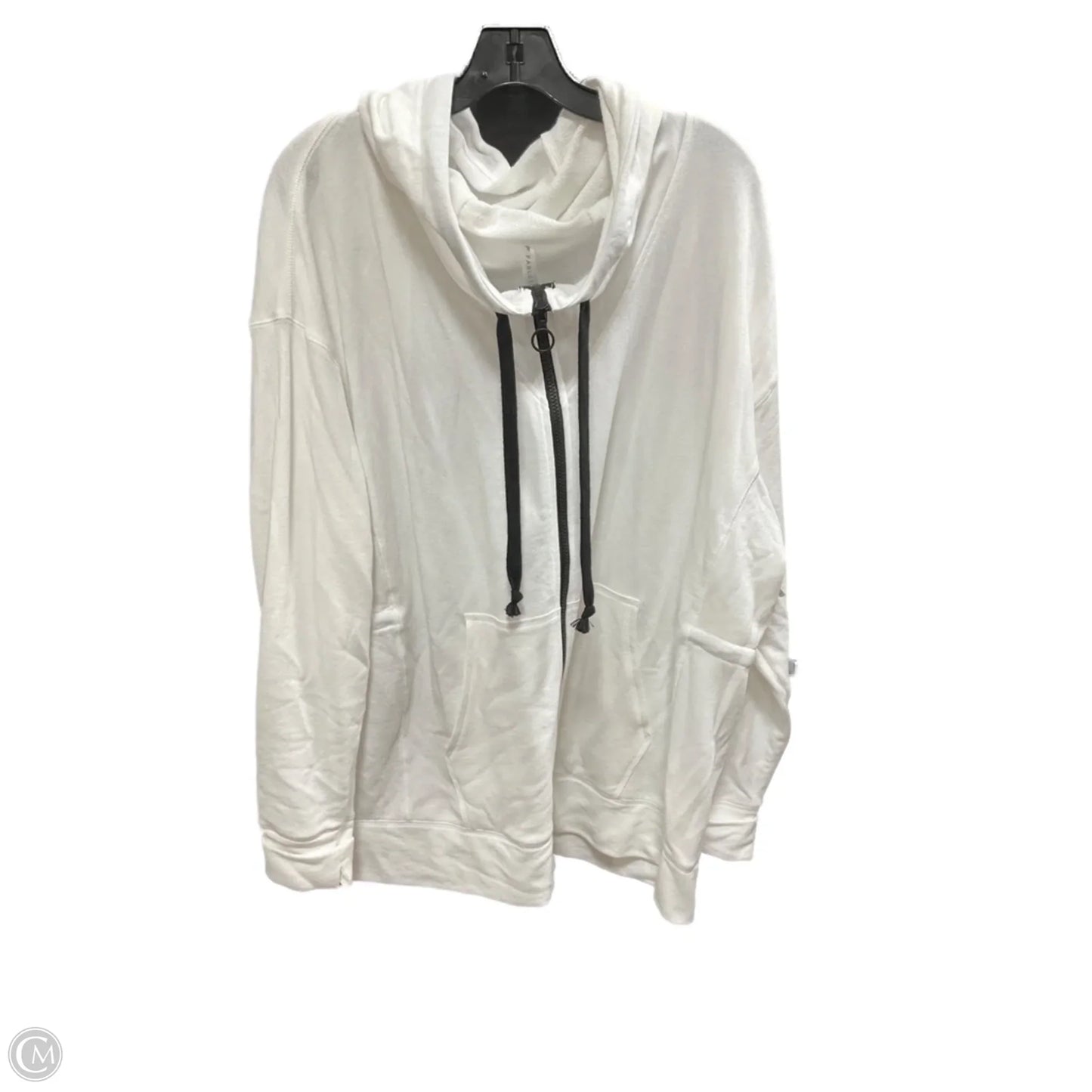 Athletic Top Long Sleeve Hoodie By Fabletics In White, Size: Xxl