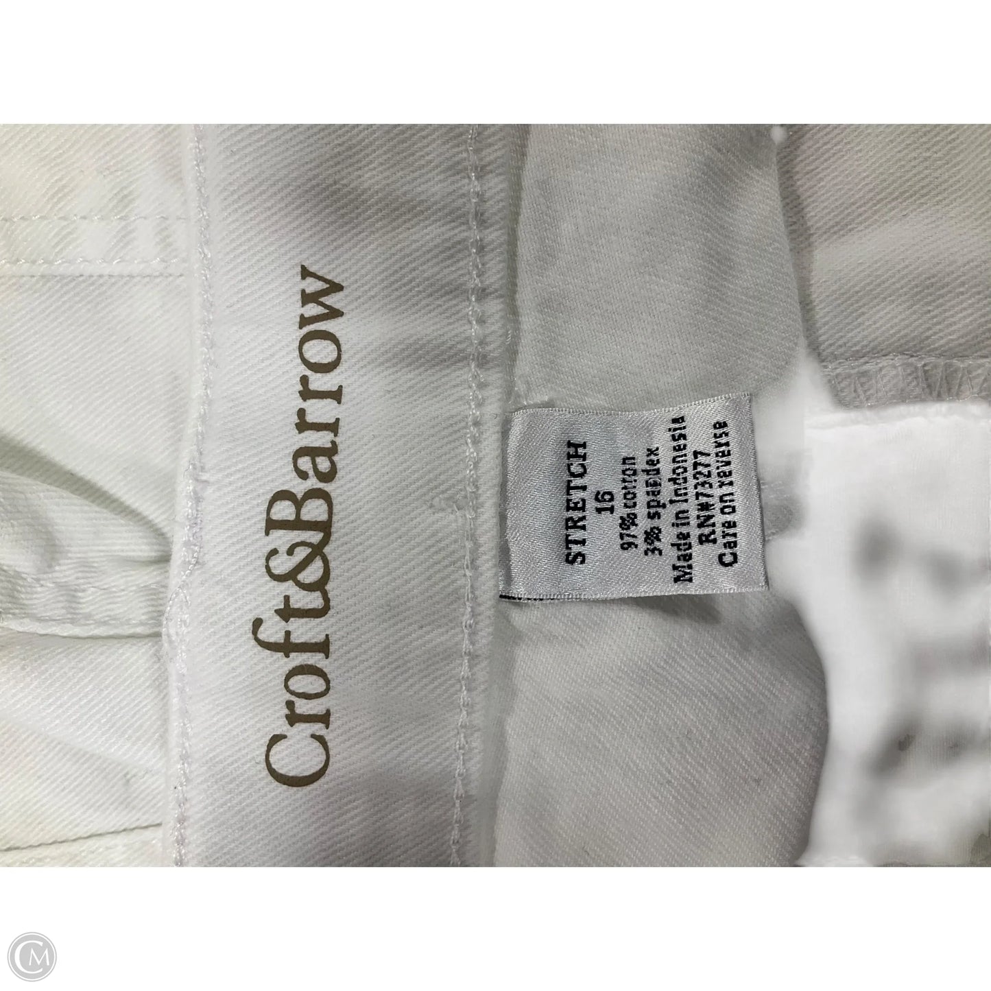 Shorts By Croft And Barrow In White, Size: 16