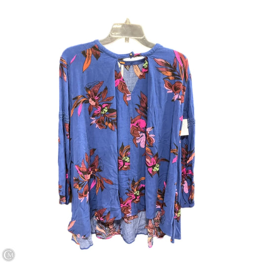 Top Long Sleeve By Free People In Blue, Size: S