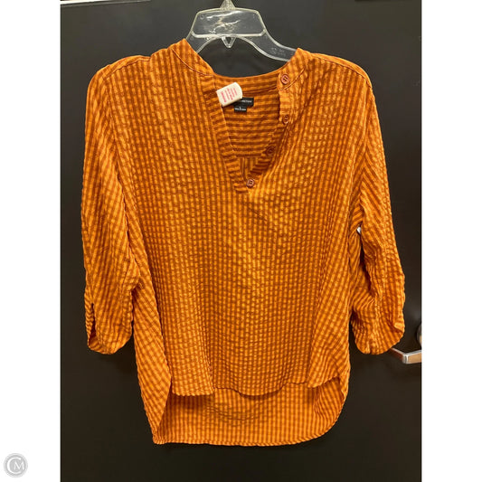 Top 3/4 Sleeve By New Directions In Orange, Size: L