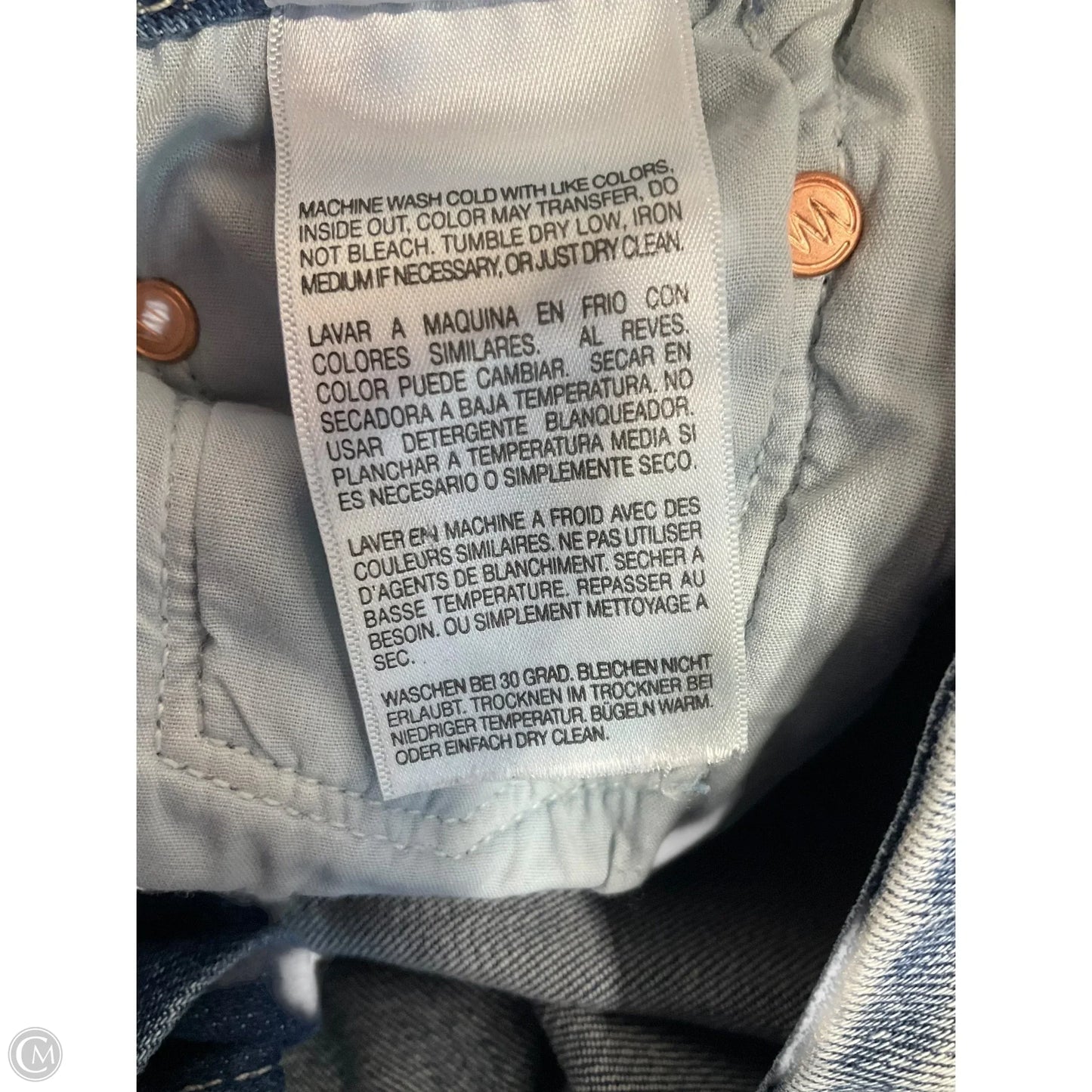 Jeans Skinny By Mother In Blue Denim, Size: 10