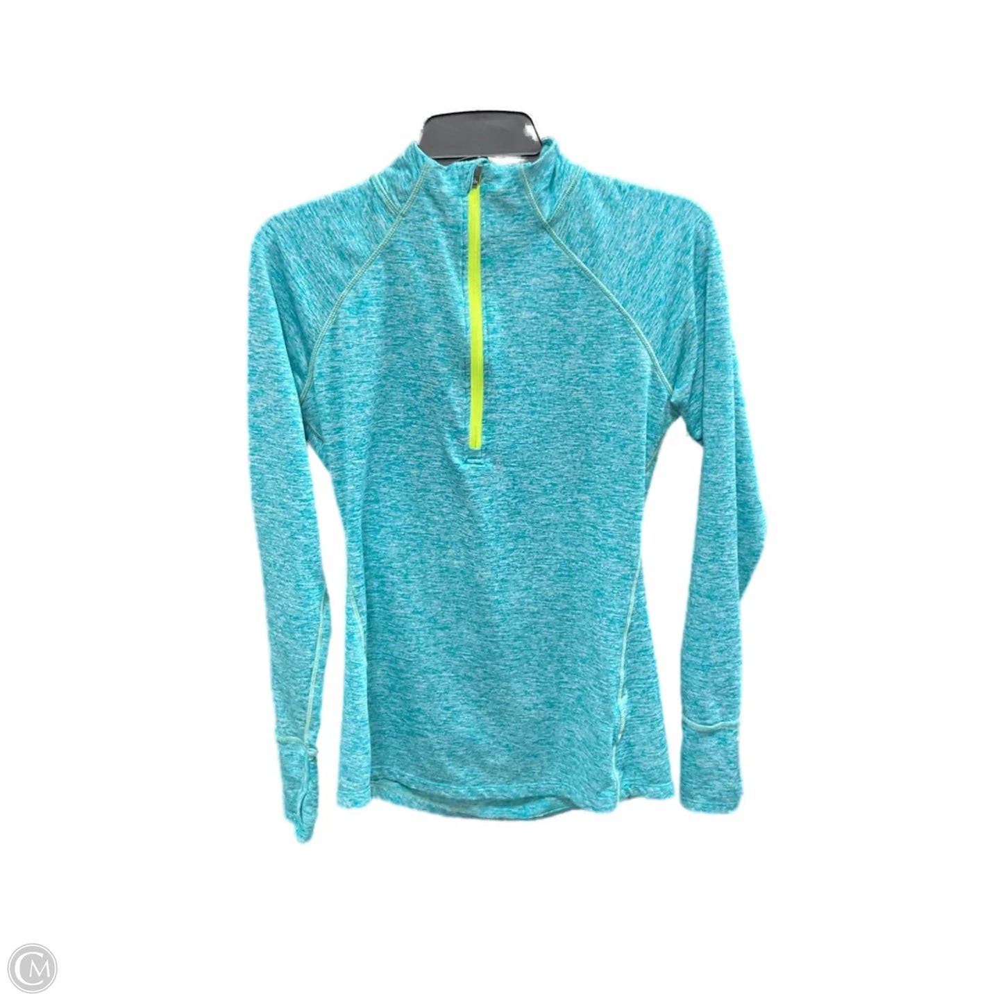 Athletic Top Long Sleeve Collar By Tangerine In Blue, Size: M