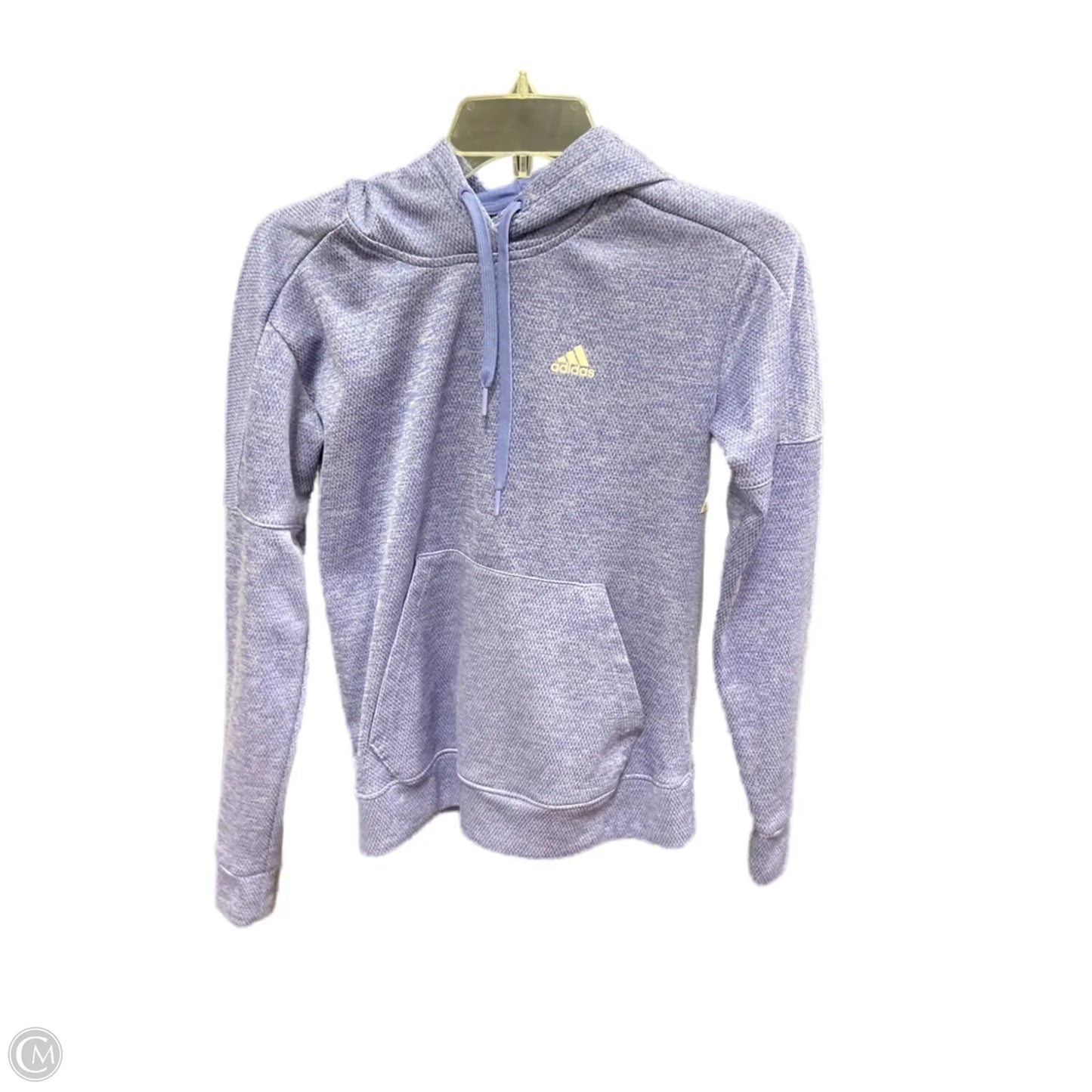 Athletic Top Long Sleeve Hoodie By Adidas In Blue, Size: Xs