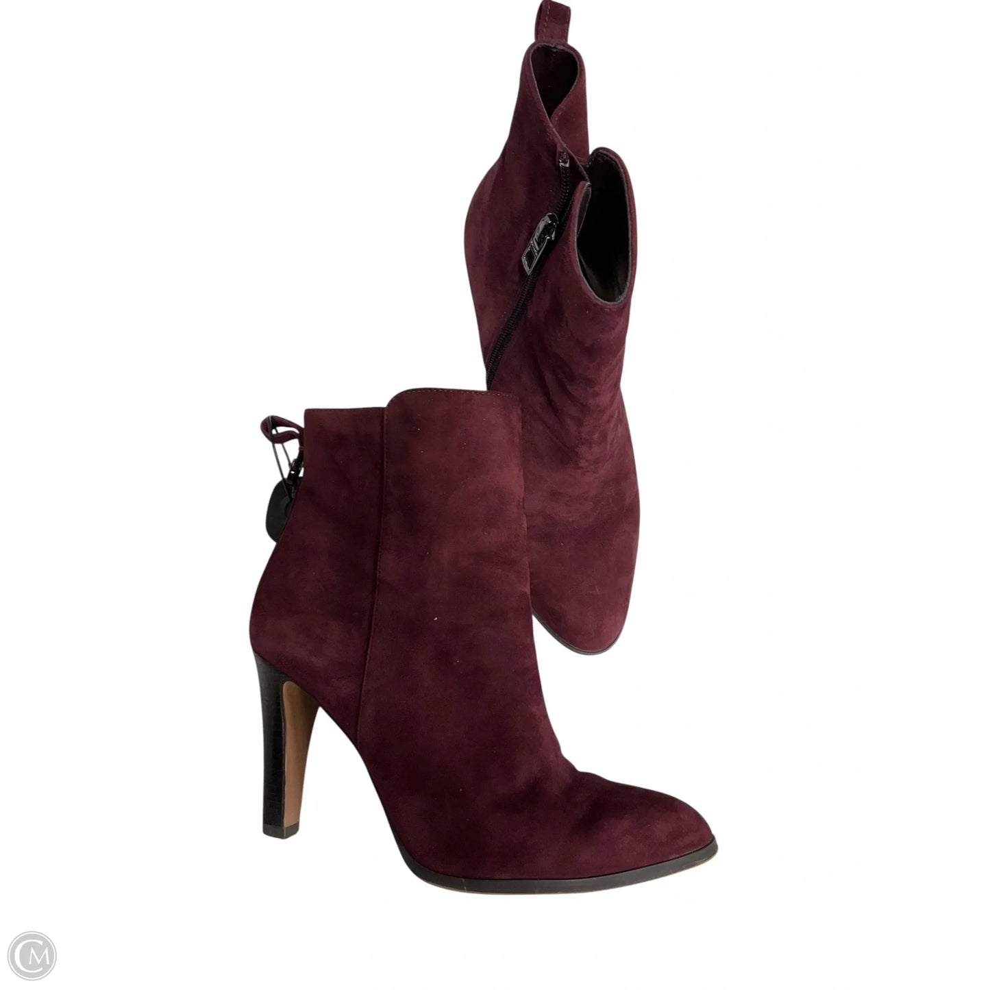 Boots Designer By Coach In Maroon, Size: 8.5