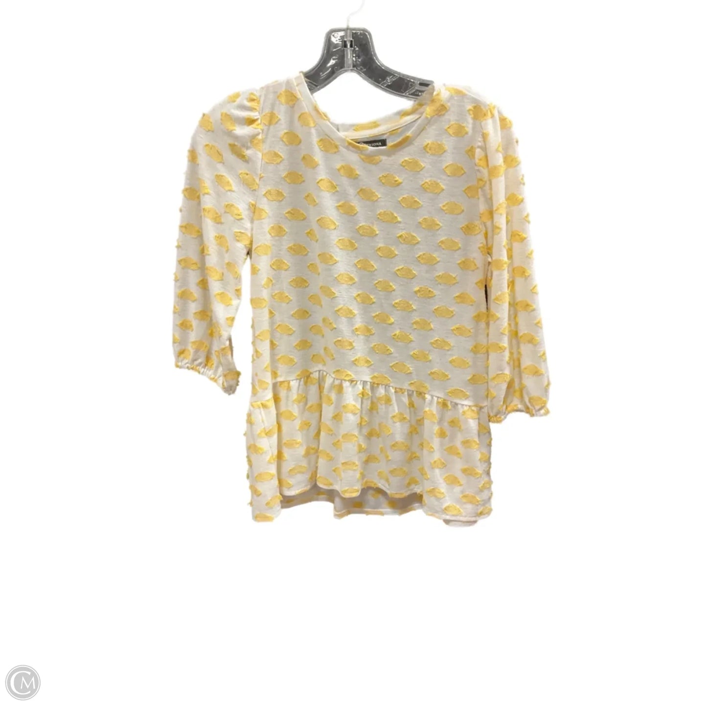 Top Short Sleeve By Versona In Polkadot Pattern, Size: Xs