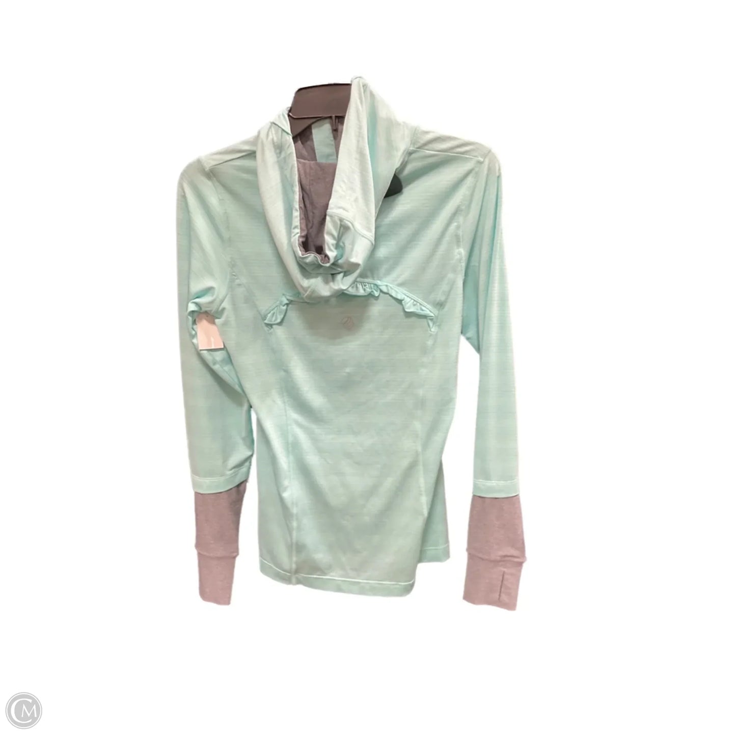 Athletic Top Long Sleeve Hoodie By Mpg In Blue, Size: S