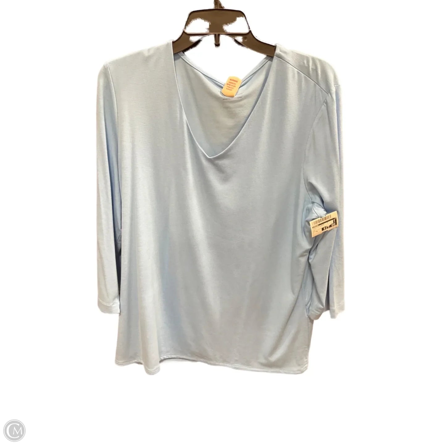 Top 3/4 Sleeve By Chicos In Blue, Size: Xl
