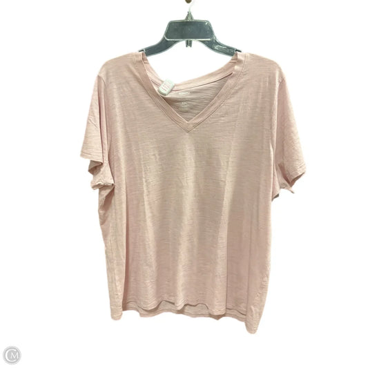 Top Short Sleeve By Sonoma In Pink, Size: Xxl