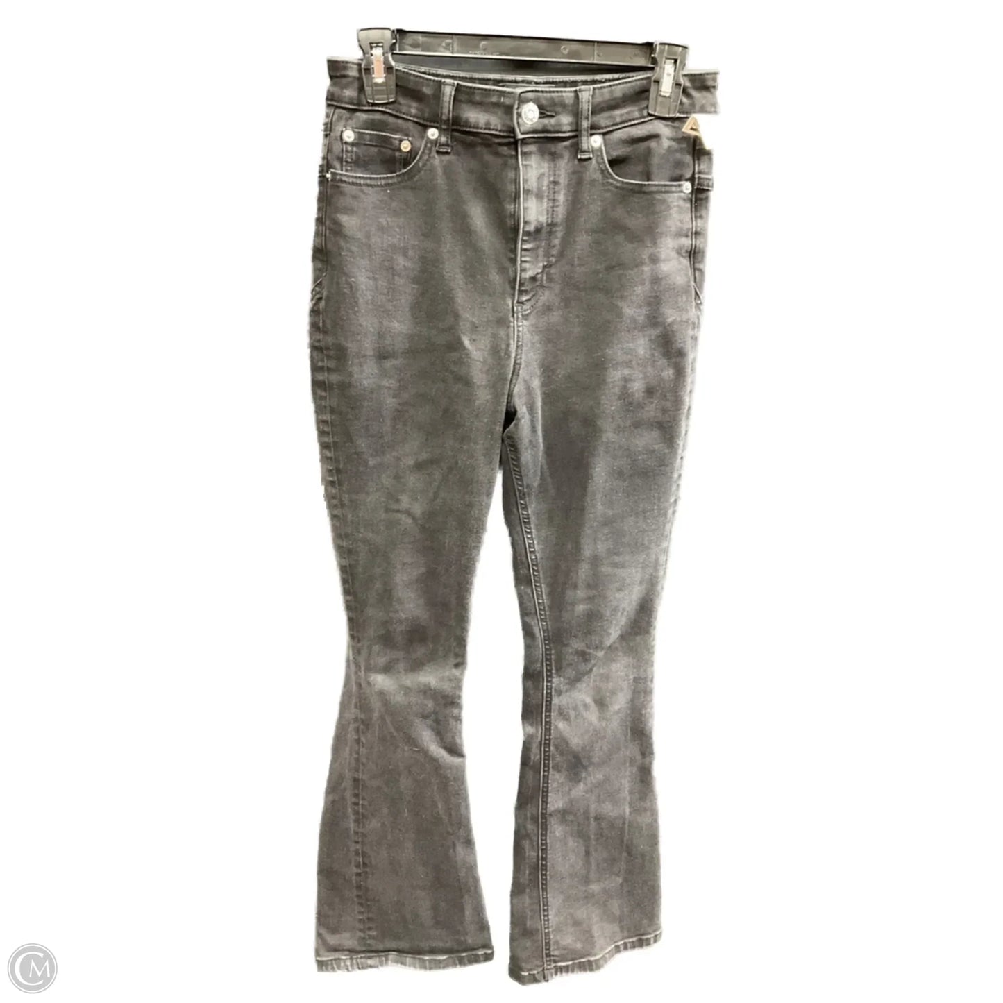 Jeans Flared By Asos In Black Denim, Size: 6