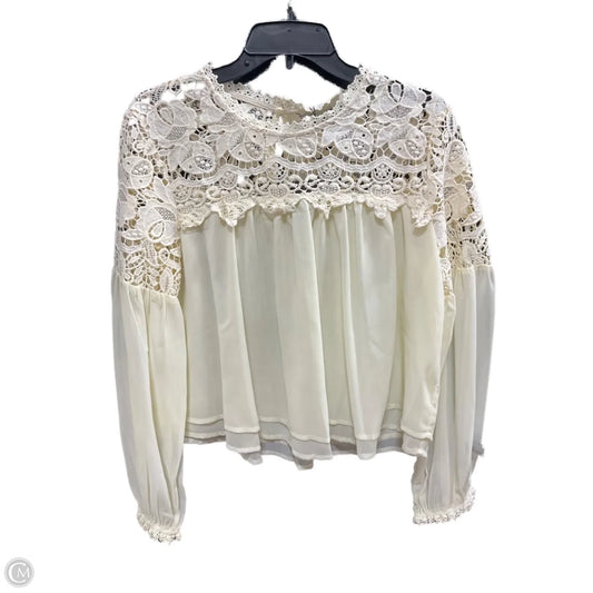Top Long Sleeve By Strut & Bolt In Cream, Size: M