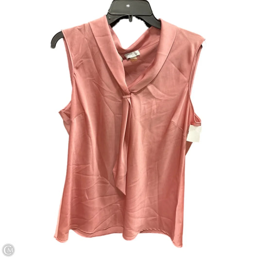 Top Sleeveless By Tahari In Pink, Size: L