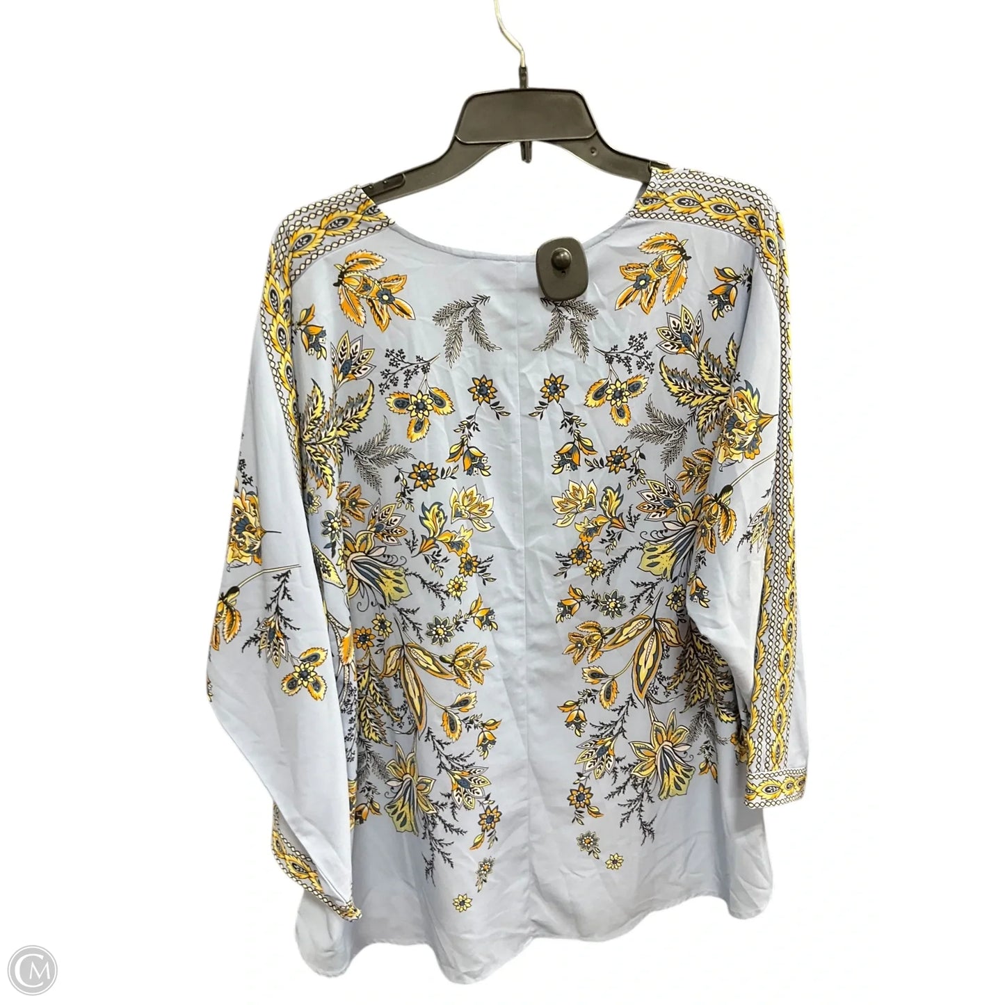 Top Long Sleeve By Belle By Kim Gravel In Blue, Size: Xl