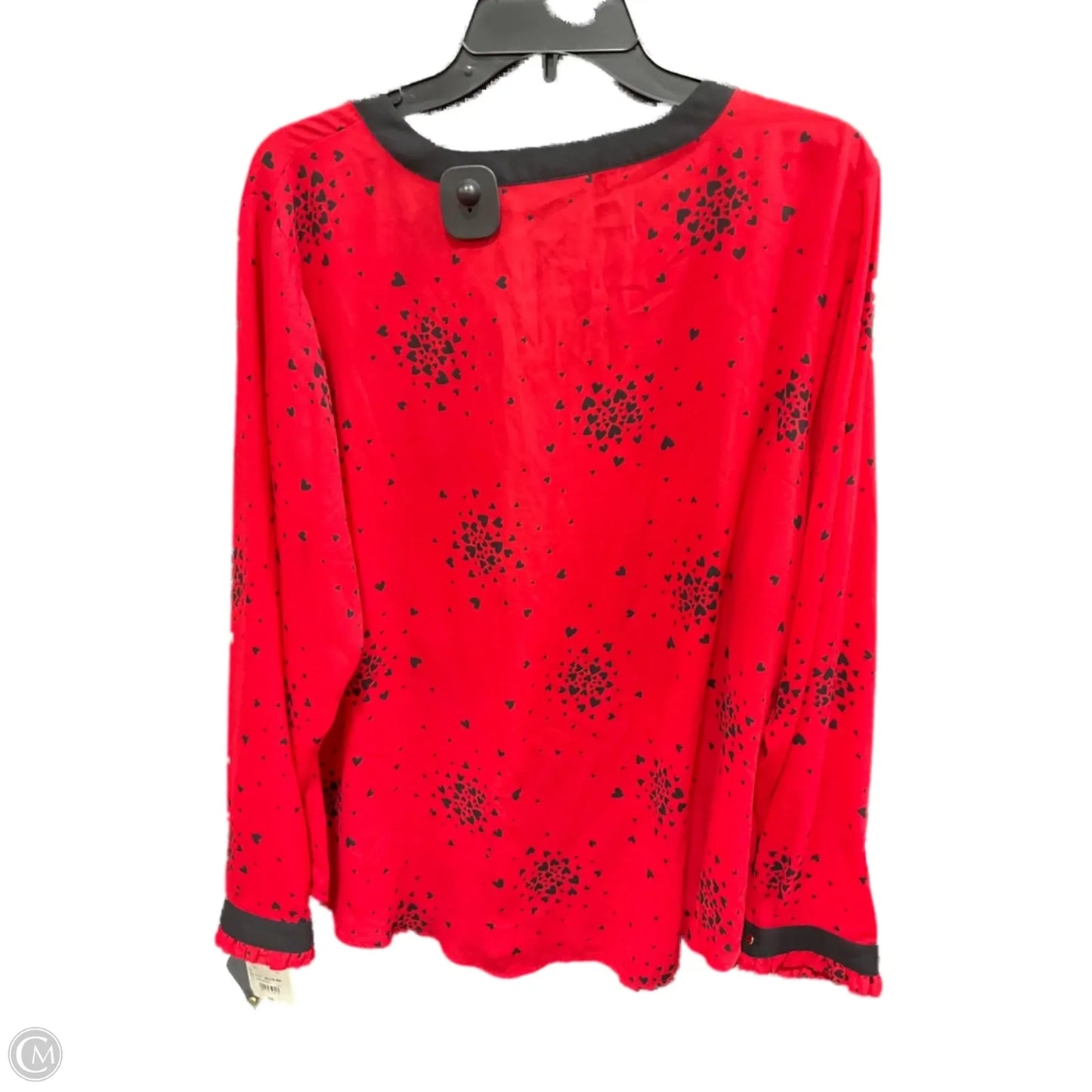 Top Long Sleeve By Liz Claiborne In Red, Size: 1x