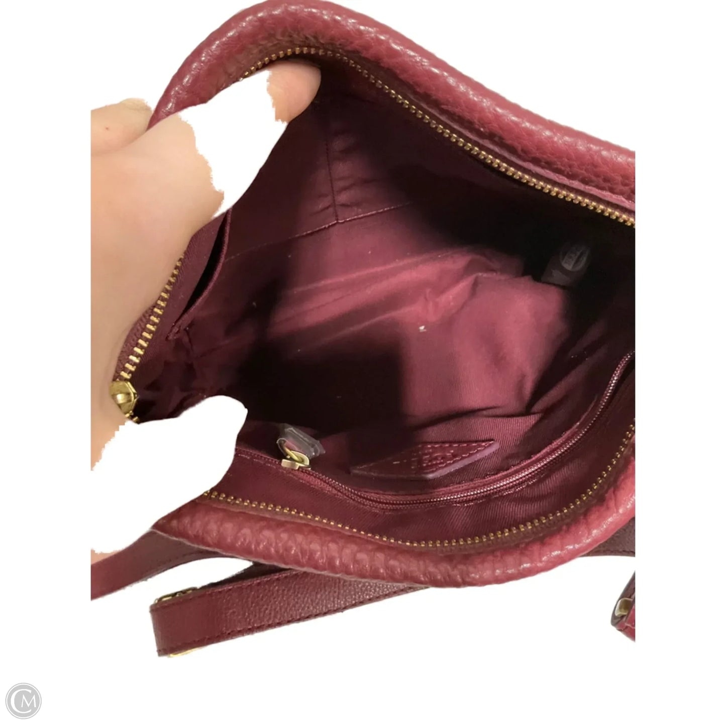 Crossbody Leather By Fossil, Size: Medium