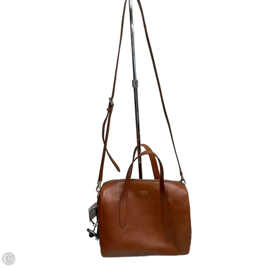 Crossbody Leather By Fossil, Size: Large