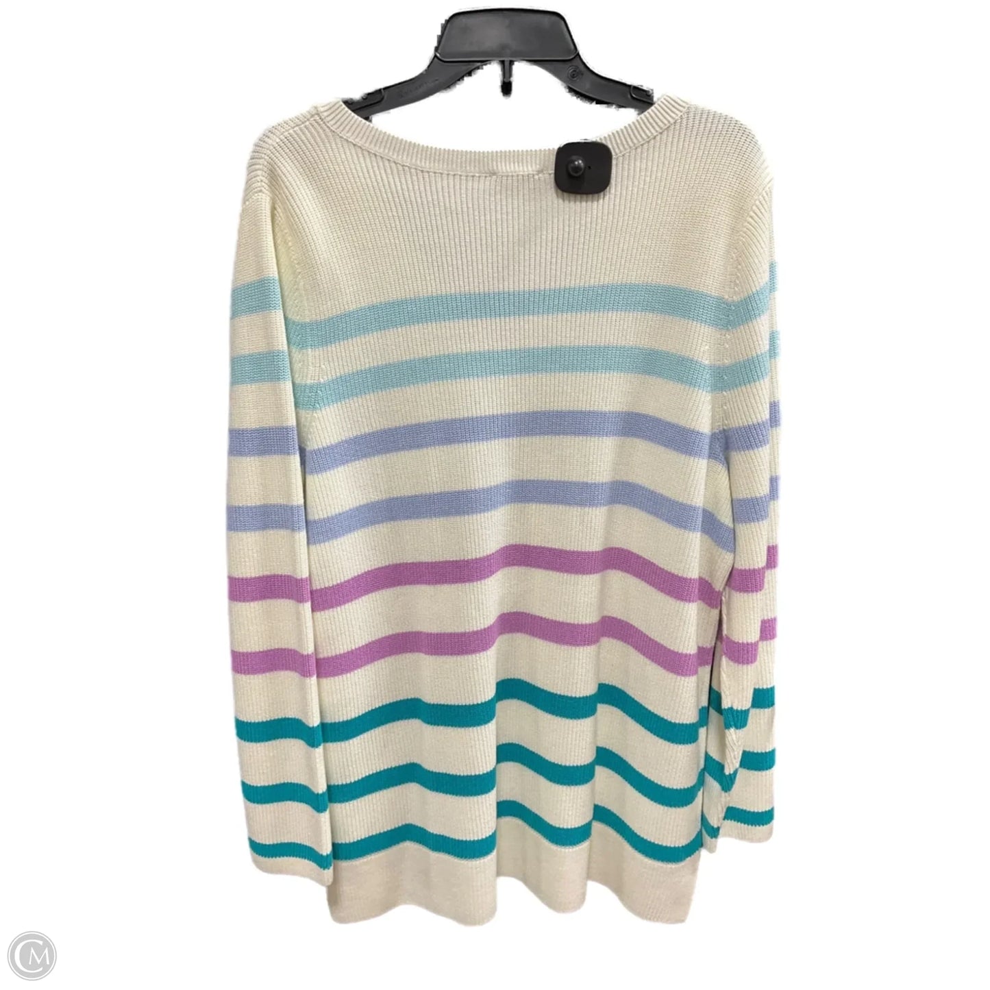 Sweater By Talbots In Striped Pattern, Size: 2x
