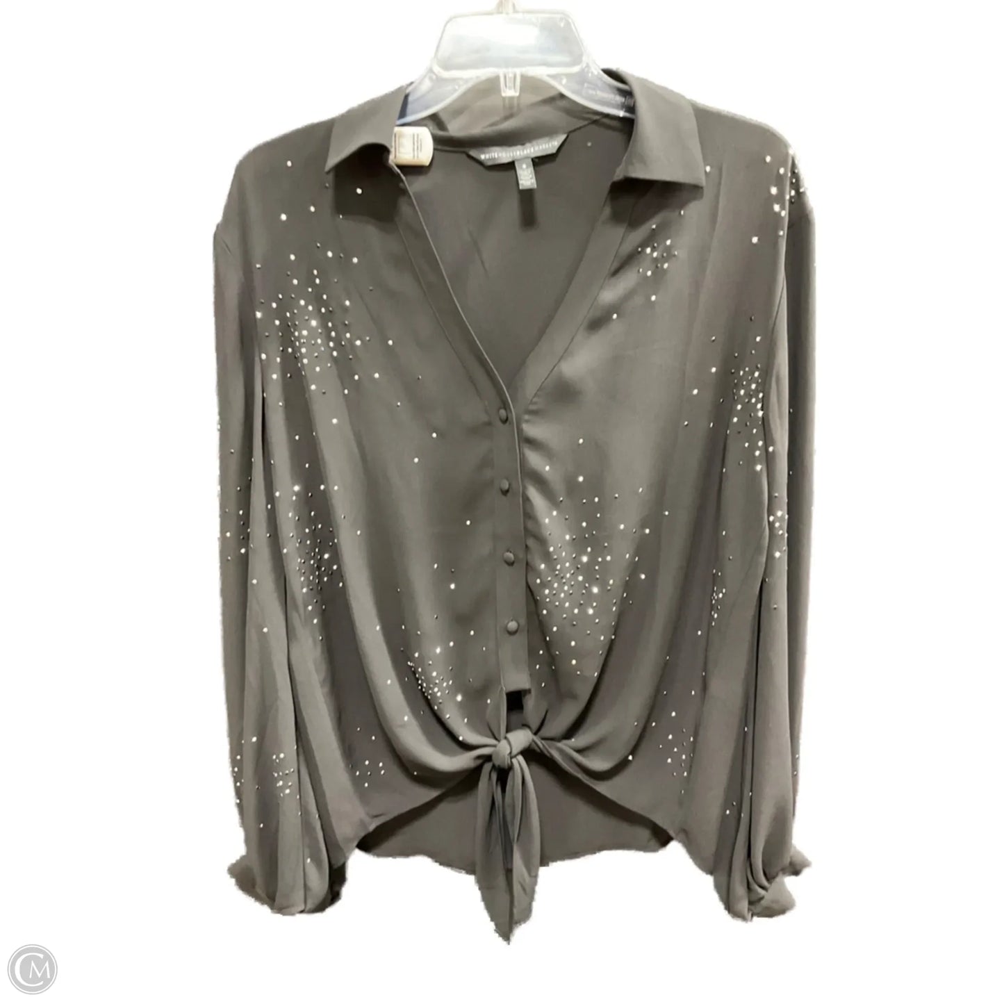 Blouse Long Sleeve By White House Black Market In Black, Size: S