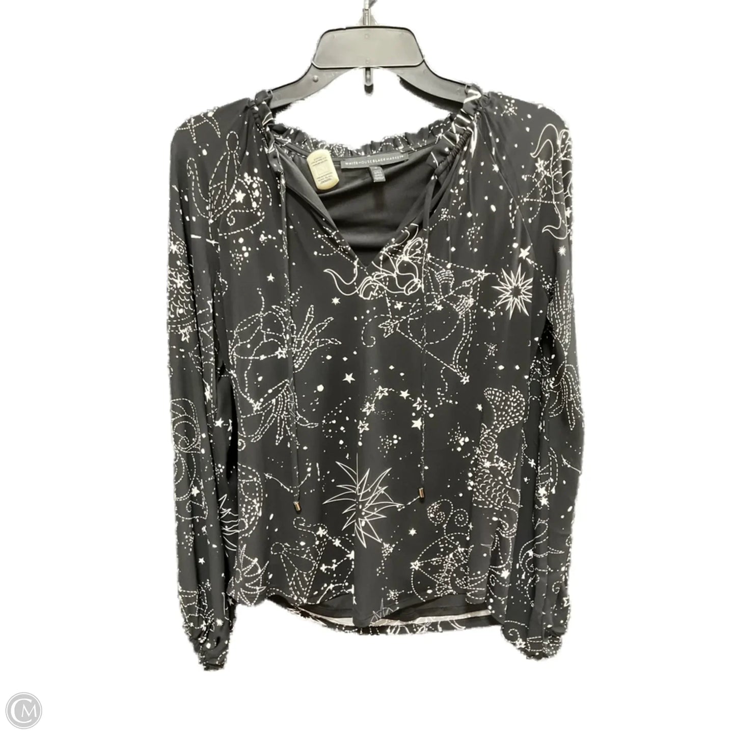 Top Long Sleeve By White House Black Market In Black & White, Size: S
