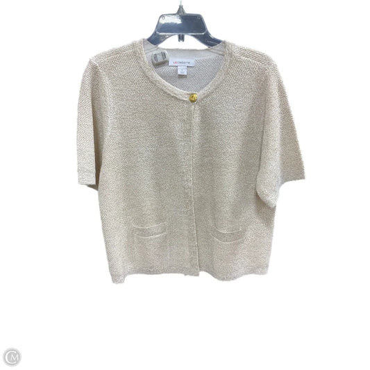 Cardigan By Liz Claiborne In Gold, Size: L