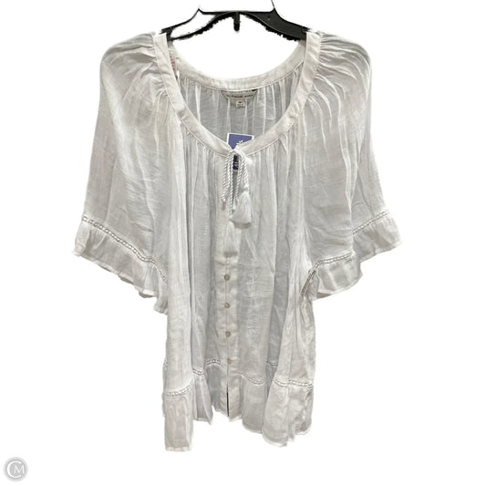 Top Short Sleeve By Zac And Rachel In White, Size: 3x