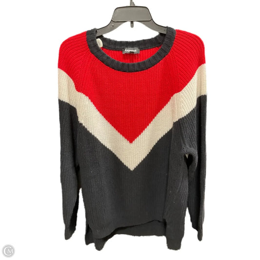 Sweater By Express In Black & Red, Size: Xs