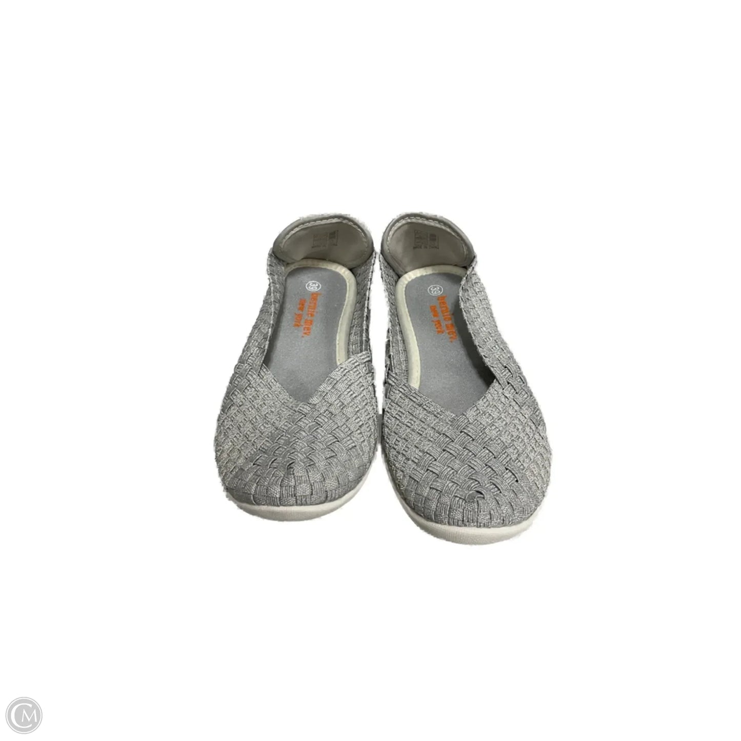 Shoes Flats By Bernie Mev In Silver, Size: 8.5